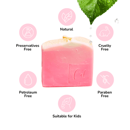 Organic peony soap bar for sensitive skin