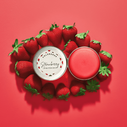 "Moisturizing strawberry lip balm for soft lips with natural ingredients