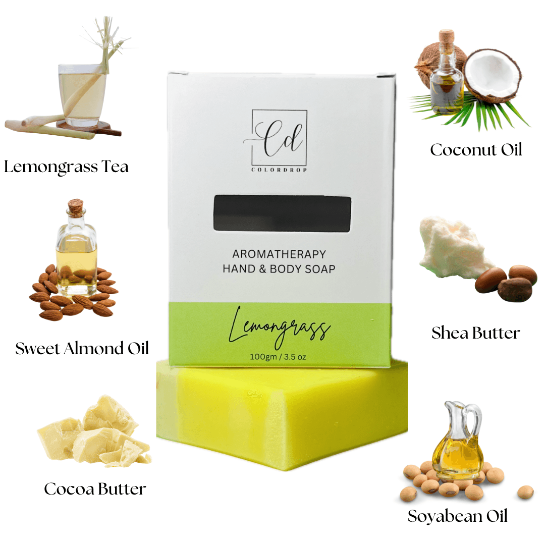 "Organic Lemongrass soap with natural ingredients"