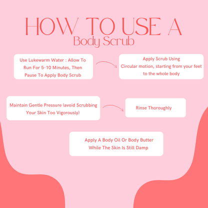 How to use a body scrub in shower.