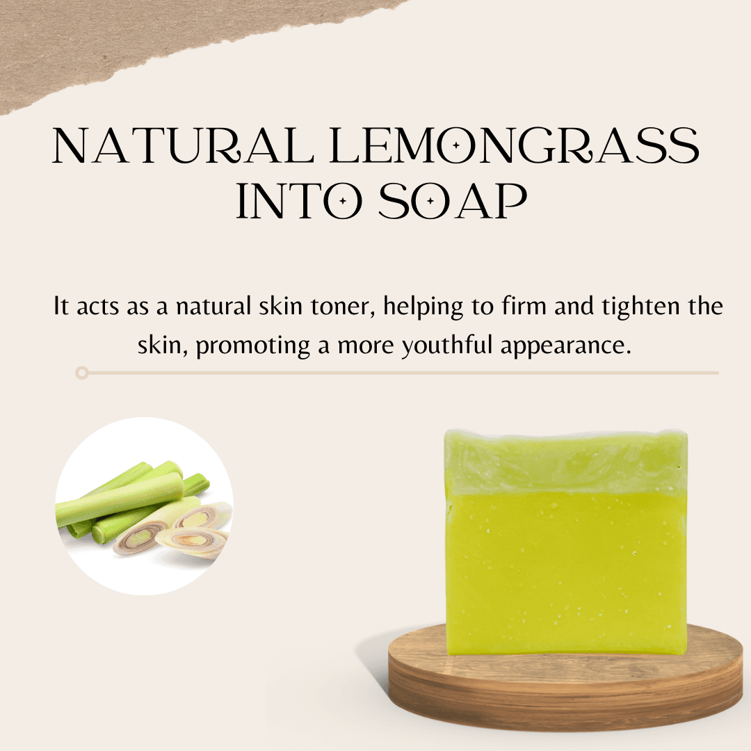 "Gentle Lemongrass soap suitable for all skin types"