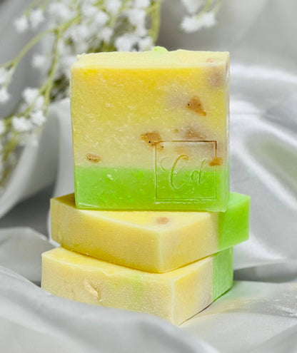 Coconut & Lime natural cold processed soap for hand and body, made with oils & Shea butter