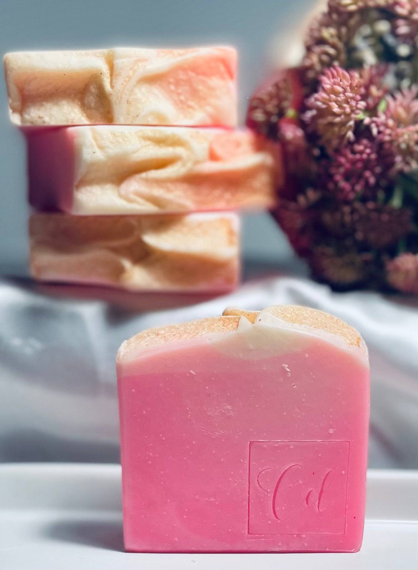 Cold process peony soap for spa-like indulgence