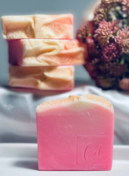 Cold process peony soap for spa-like indulgence