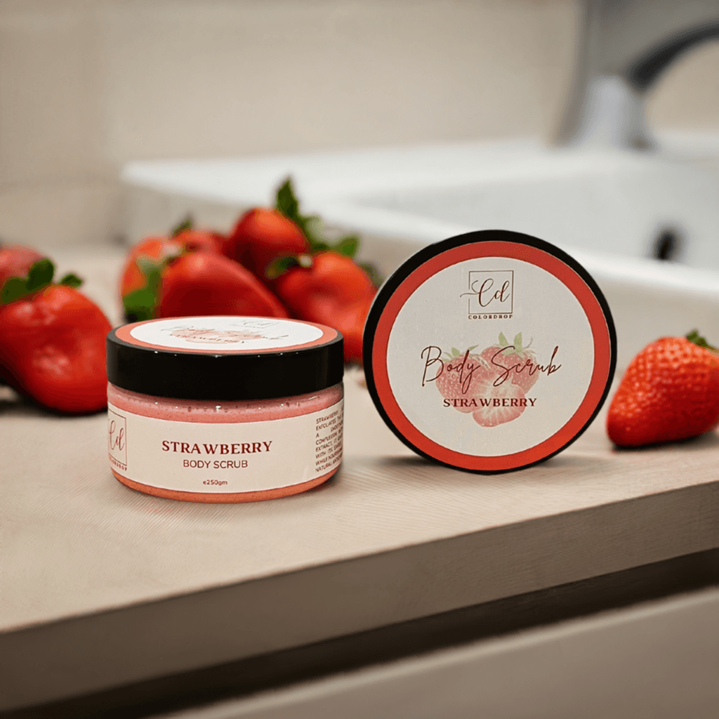 Colordrop's Strawberry Body scrub is giving you refreshing shower experience.