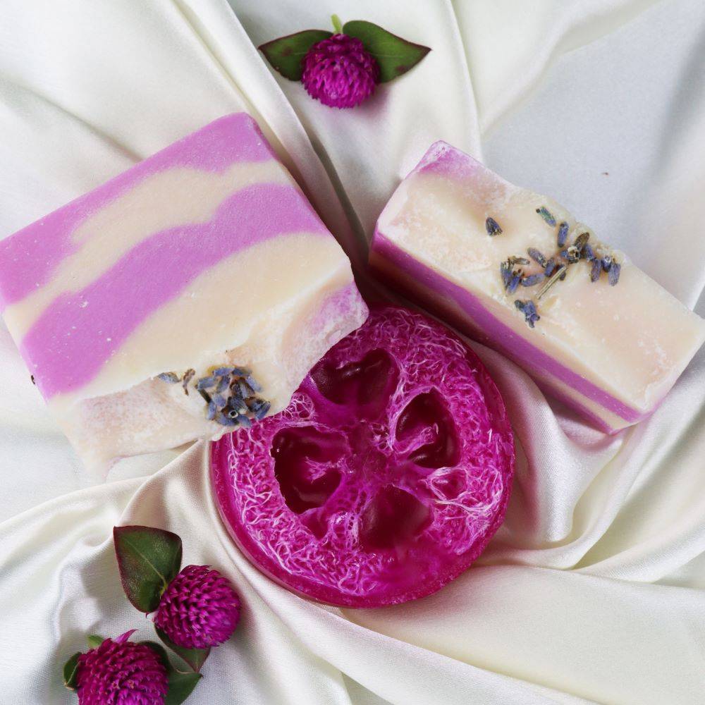 Refreshing natural lavender soap for a spa-like experience